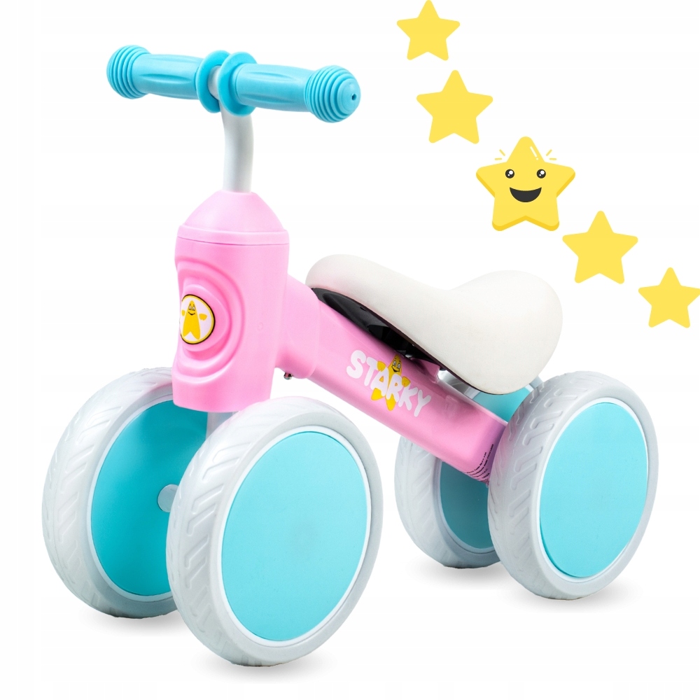 Rowerek Biegowy Chodzik Jeździk Pchacz Dla Dzieci Stabilny Bezpieczny 12M+