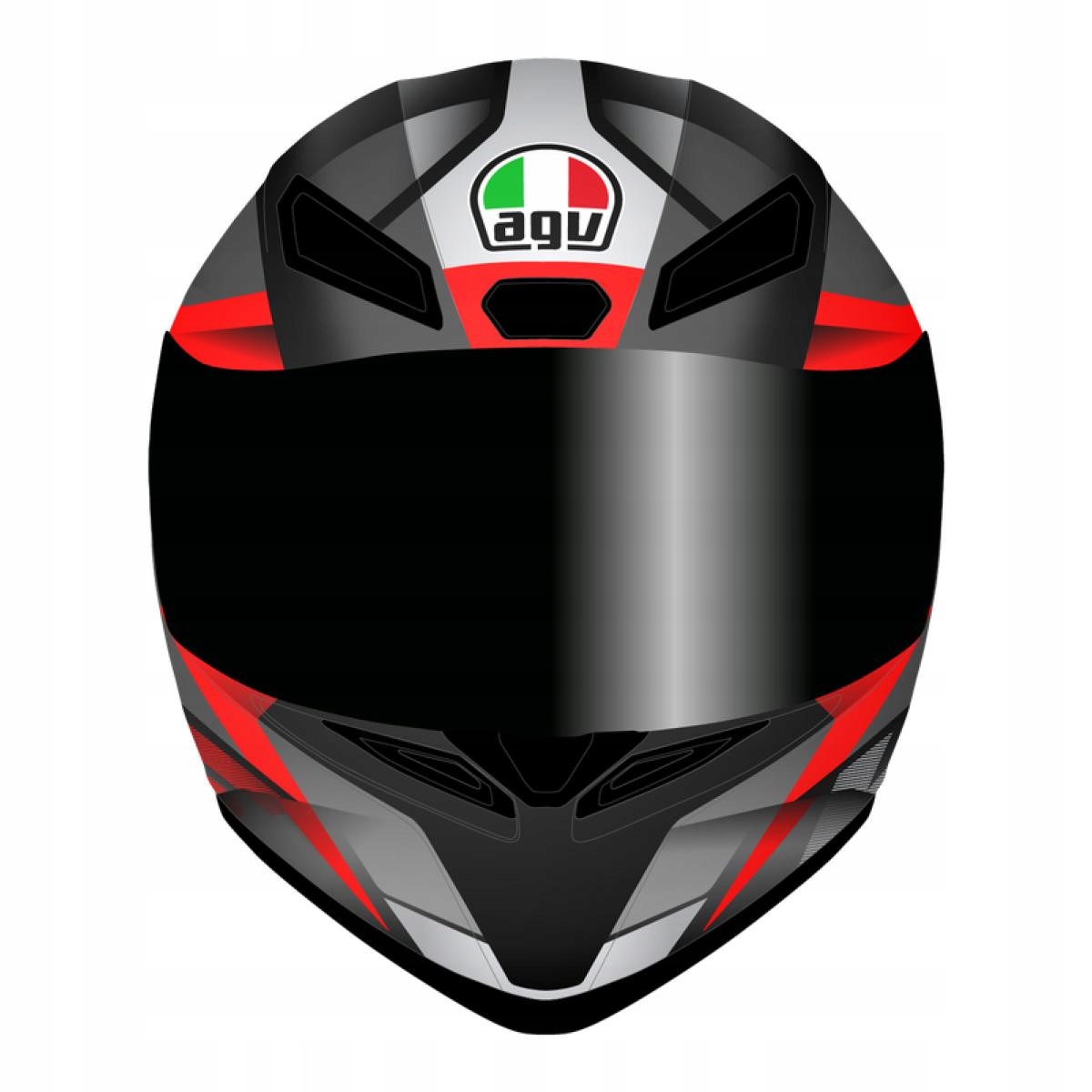 Integrálna prilba Agv Agv K1 S Fastlap čierna/šedá/červená XL