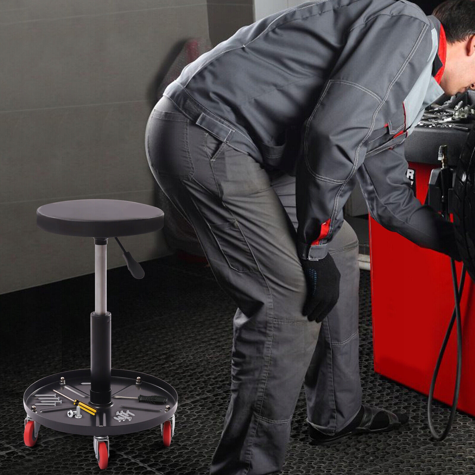 360° REGULOWANY STOŁEK KRZESŁO WARSZTATOWE Marka inna