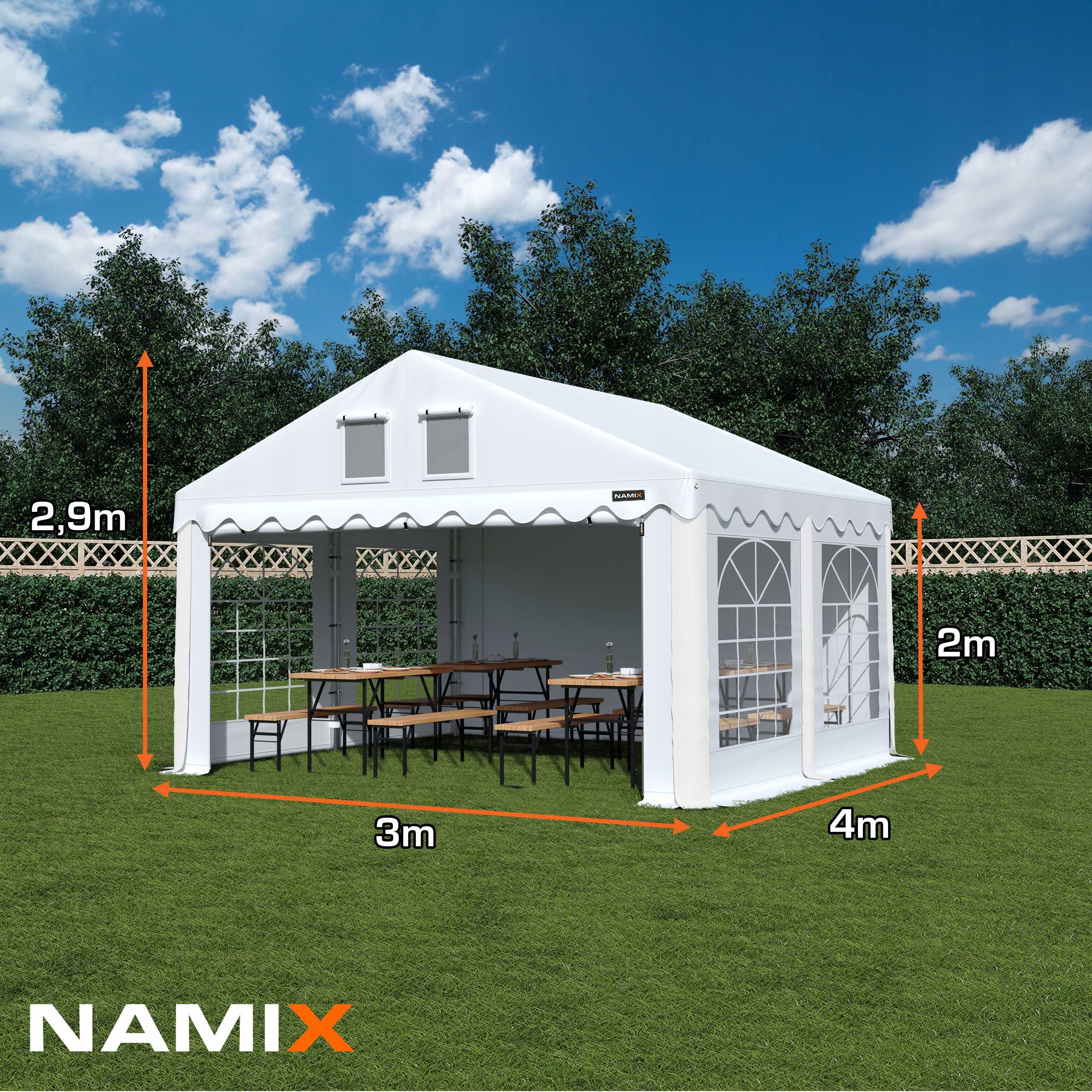 NAMIOT COMFORT imprezowy ogrodowy RÓŻNE KOLORY Kod producenta namiot imprezowy PVC cmf 3x4 #