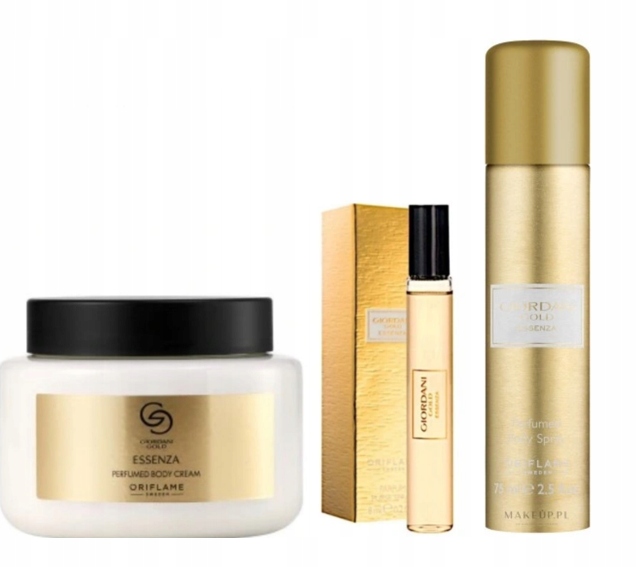 Oriflame Set parfém Giordani Gold Essenza 8ml tělový krém sprej 75 Ml