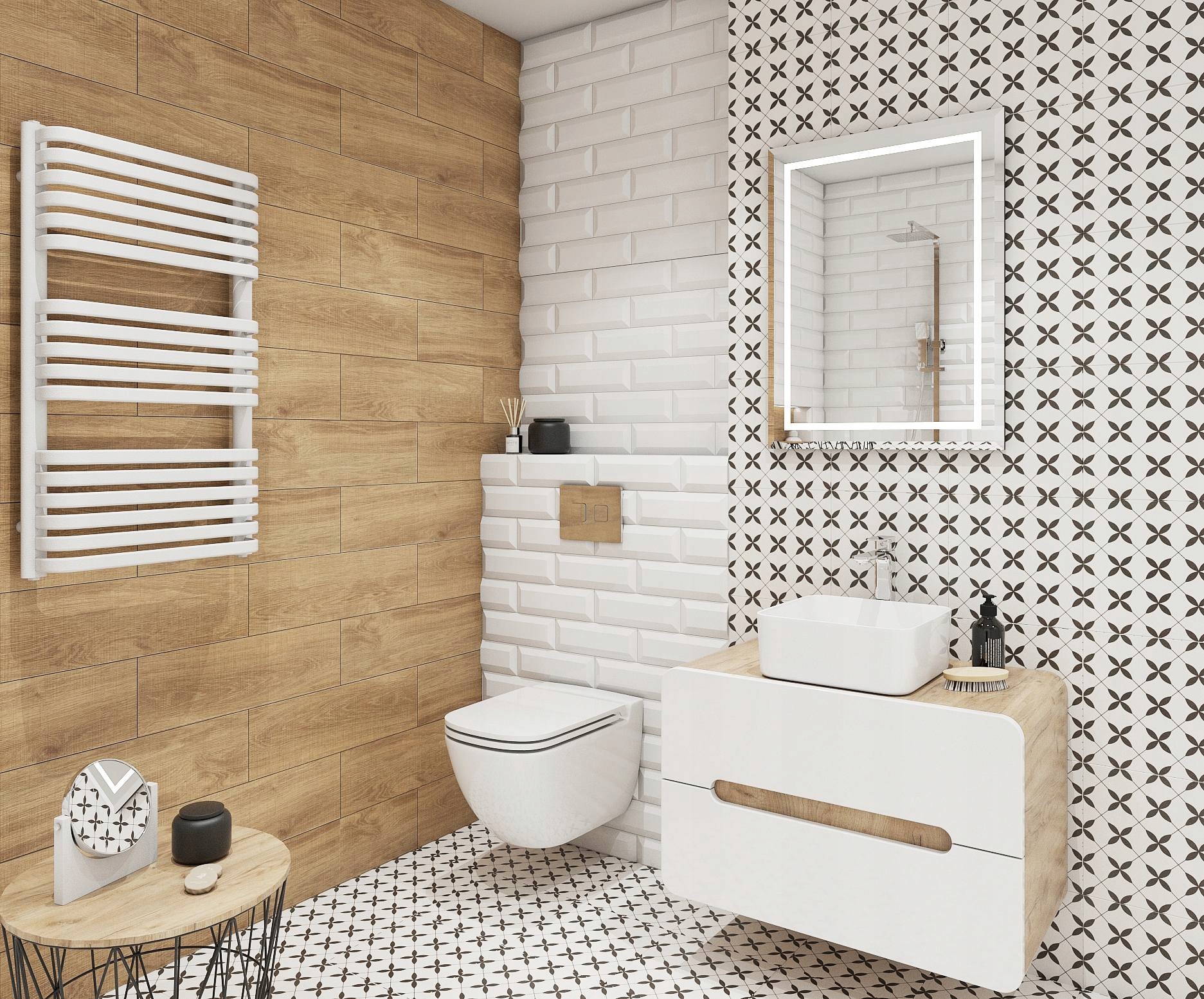 Płytki podłogowe CLOVER CZARNY OPOCZNO 1,33m2 Wykończenie satynowe