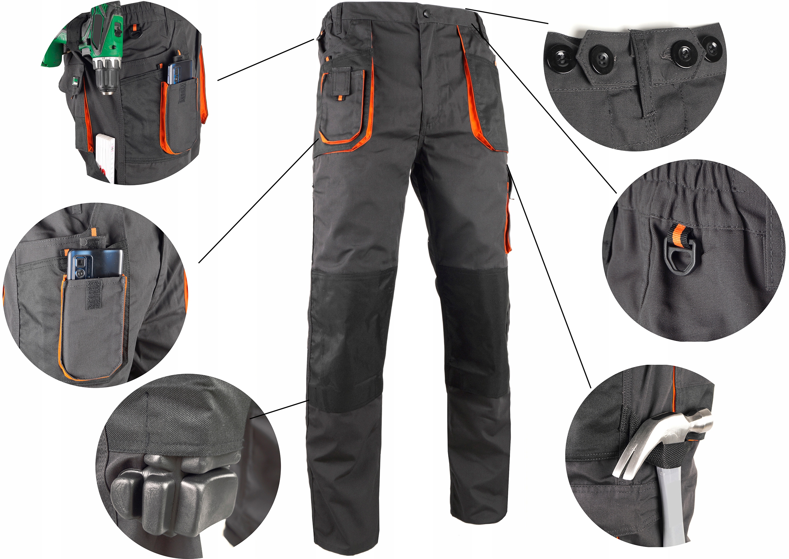 SPODNIE do pasa ROBOCZE 260 POTRÓJNE SERGEANT XL EAN (GTIN) 5906660933564