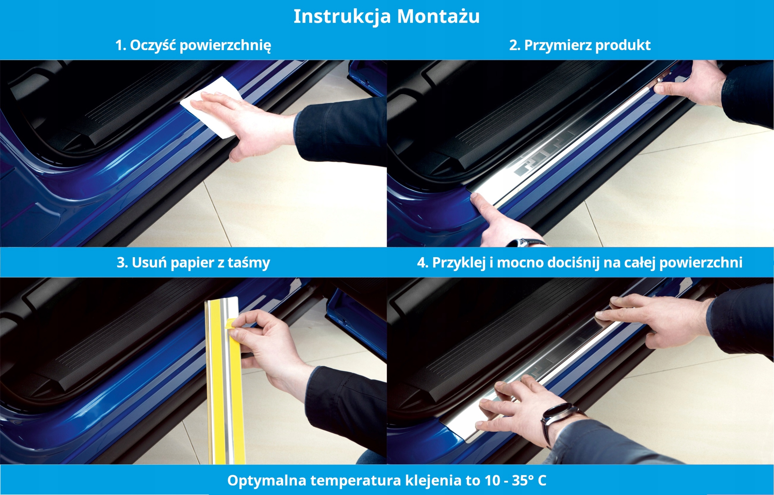 Volkswagen T6.1 od 2015 Nakładki progowe Mat + poł Producent Alu-frost