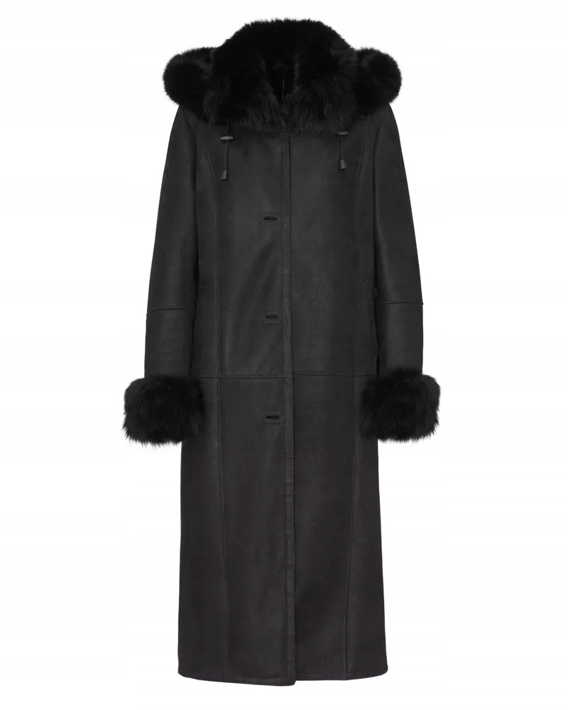 Naturalny damski kożuch Magda obszycie L