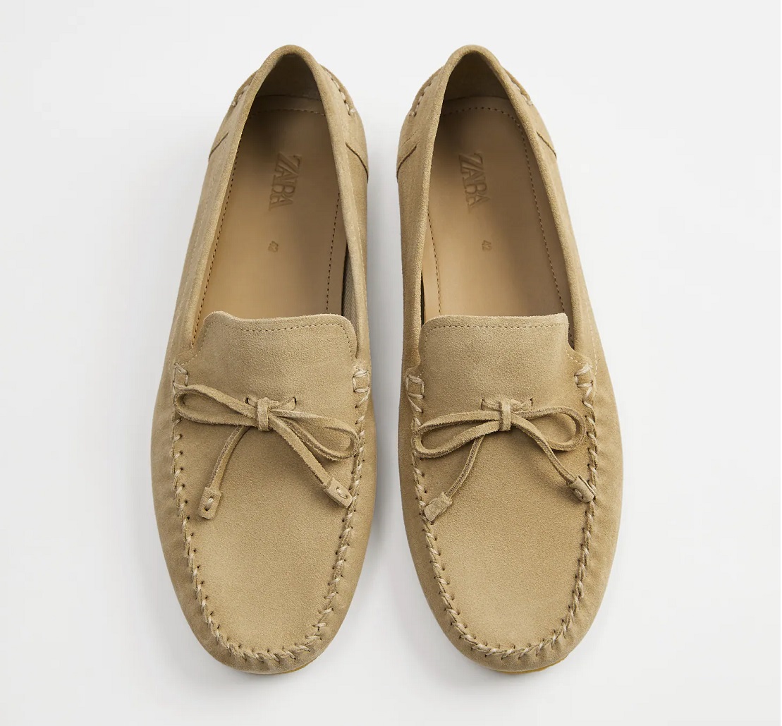 ZARA BEŻOWE SKÓRZANE MOKASYNY BUTY DRIVER 40 Kod producenta 2612/820