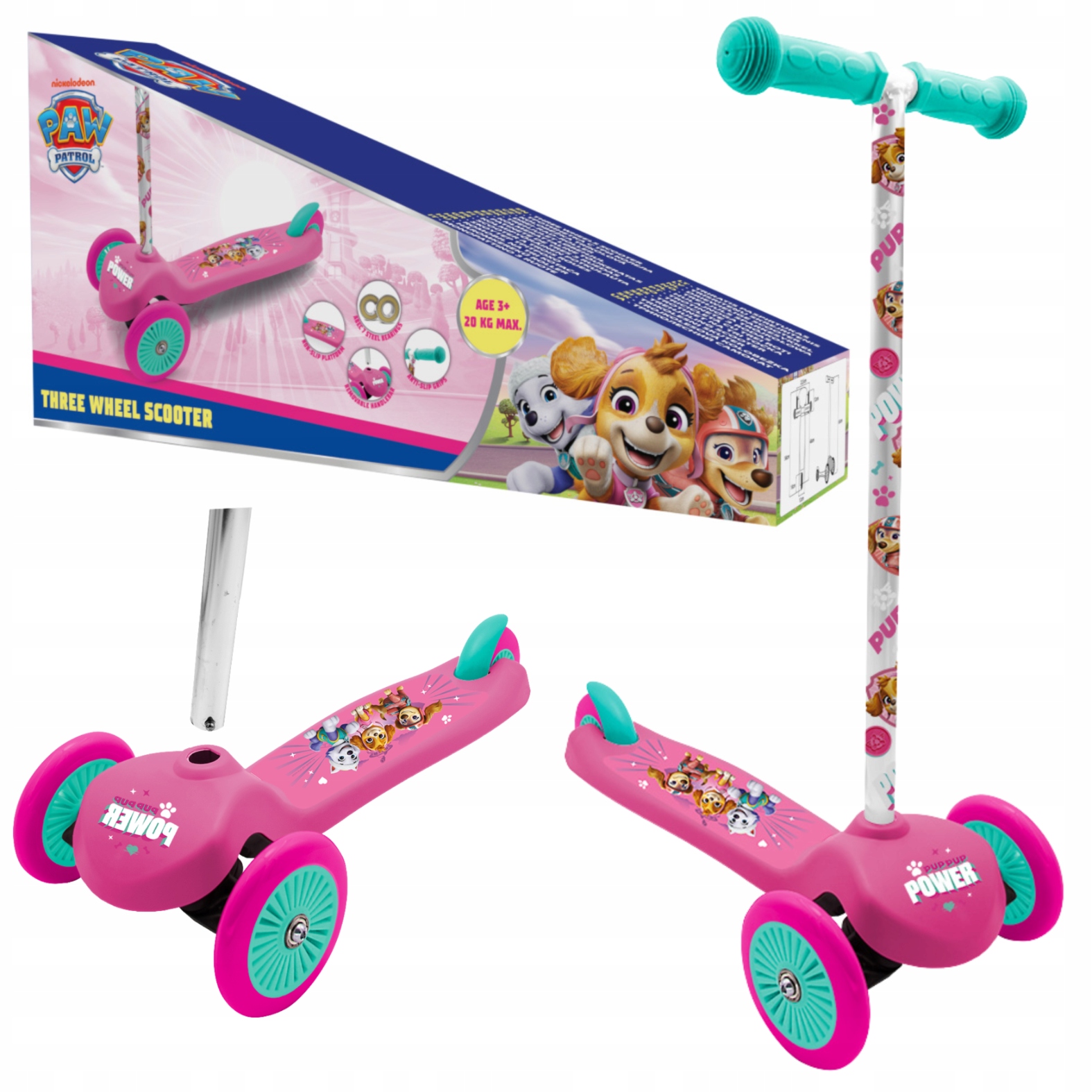 Hulajnoga 3-KOŁOWA Balansowa Psi Patrol Skye dla dzieci