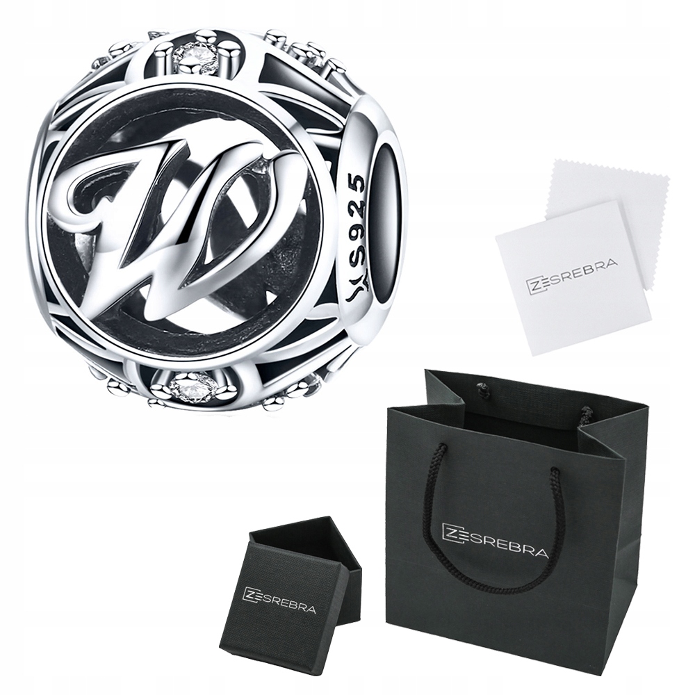 

Charms Litera W do Pandora srebro 925 S925