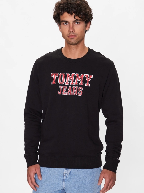 Tommy Jeans Pánská mikina DM0DM16366 Černá Regular Fit černá vel. L