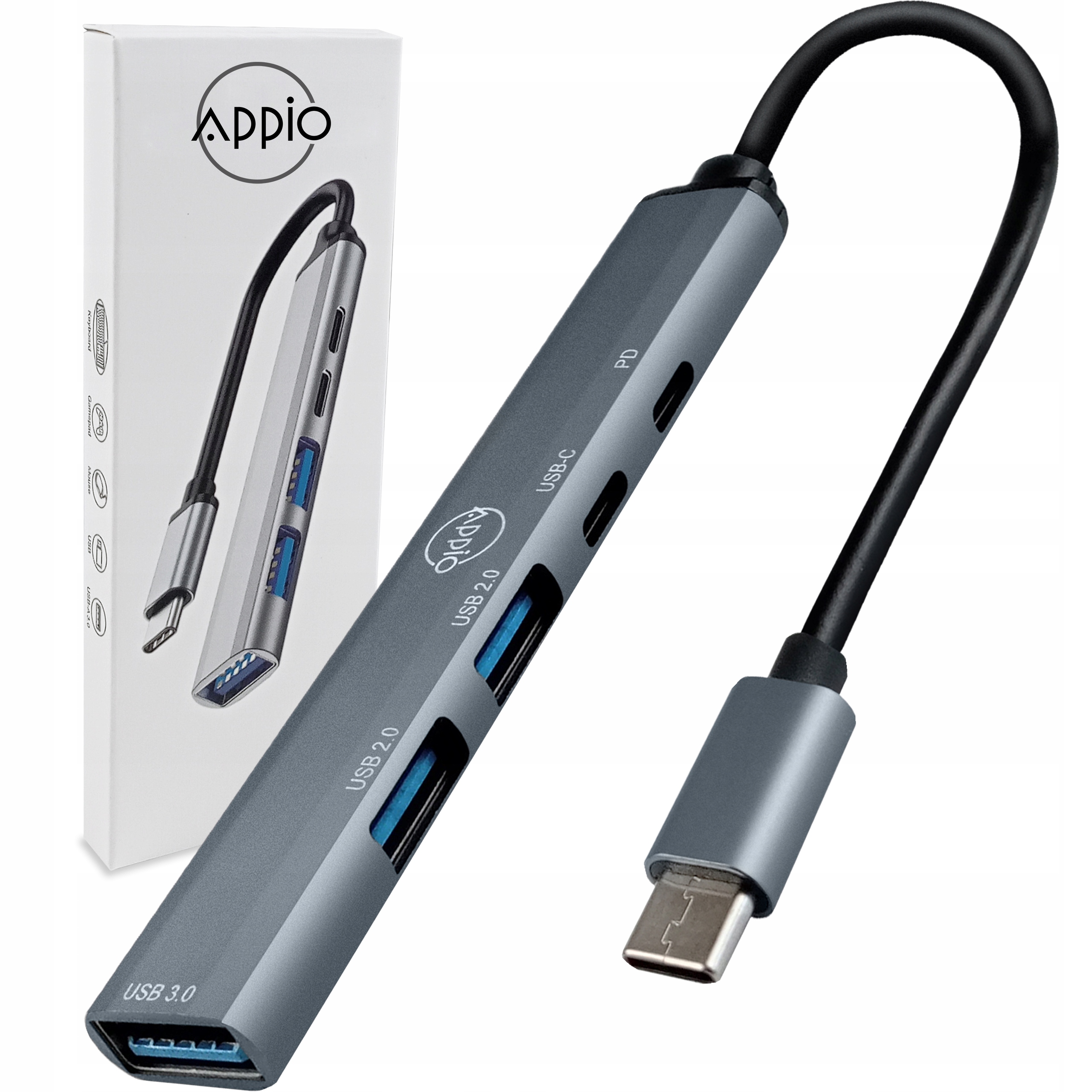 Hub USB APPIO U006 5 portów