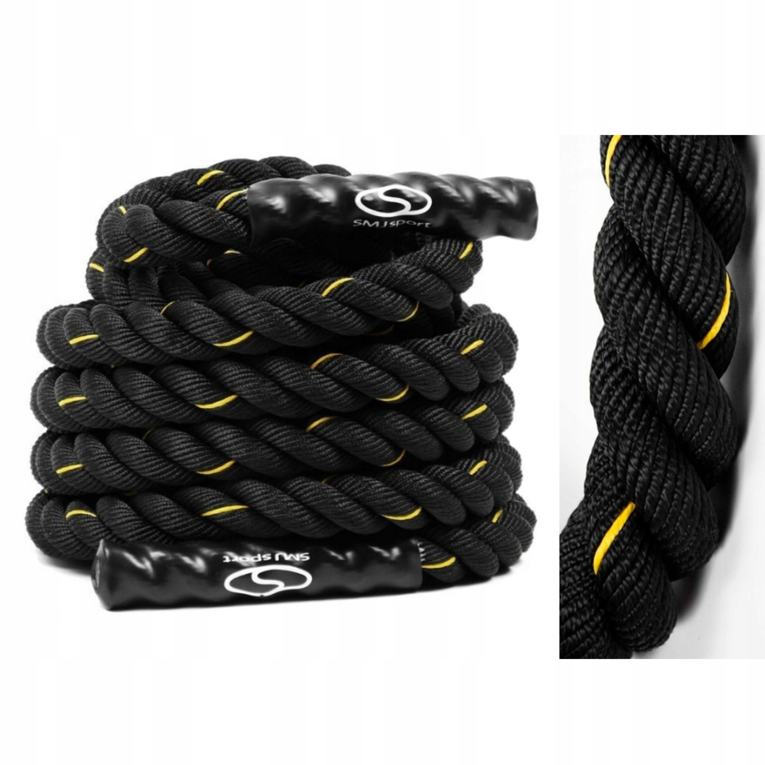 Lano na cvičení battling rope 9 m crossfit kardio vytrvalost Smj sport