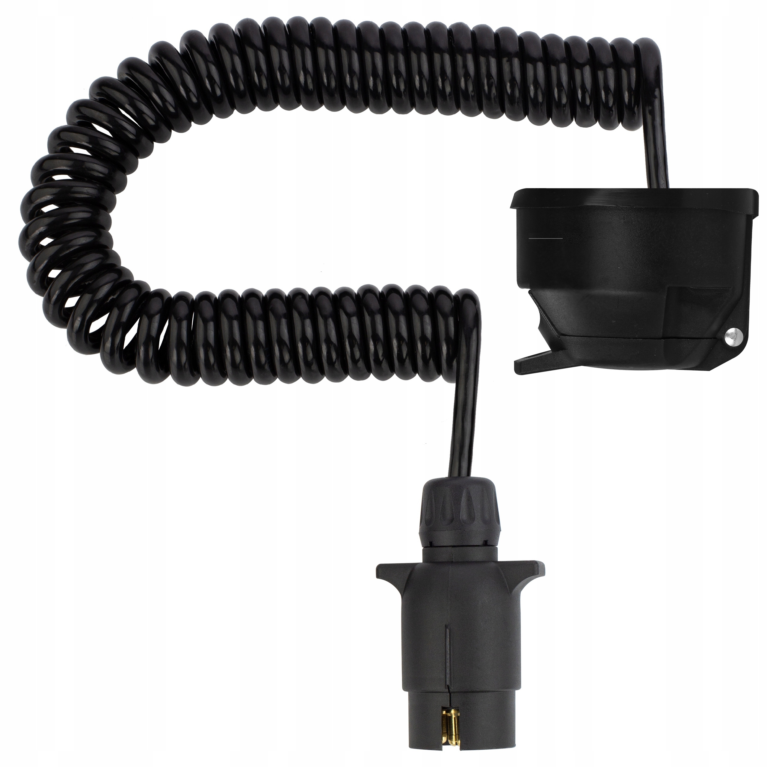 PRZEDŁUŻACZ SPIRALNY PRZEWÓD DO PRZYCZEPY 7-PIN 5m Marka Hybsz