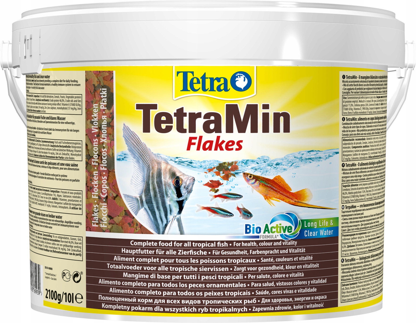 Tetra TetraMin 10 L krmivo kbelík s vločkami pro akvarijní ryby (T769939)