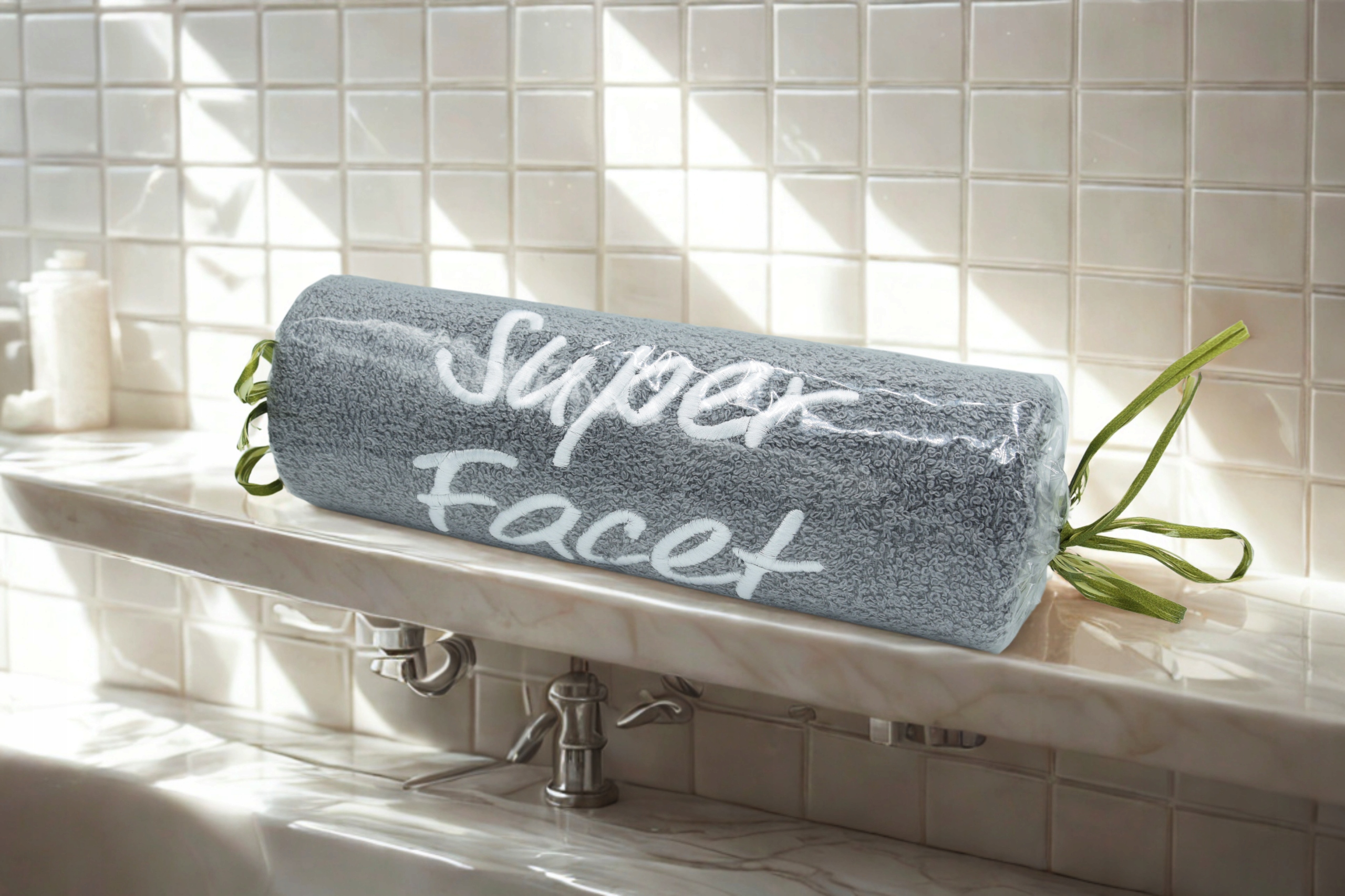 ręcznik szary cukierek z haftem "Super Facet" — 7
