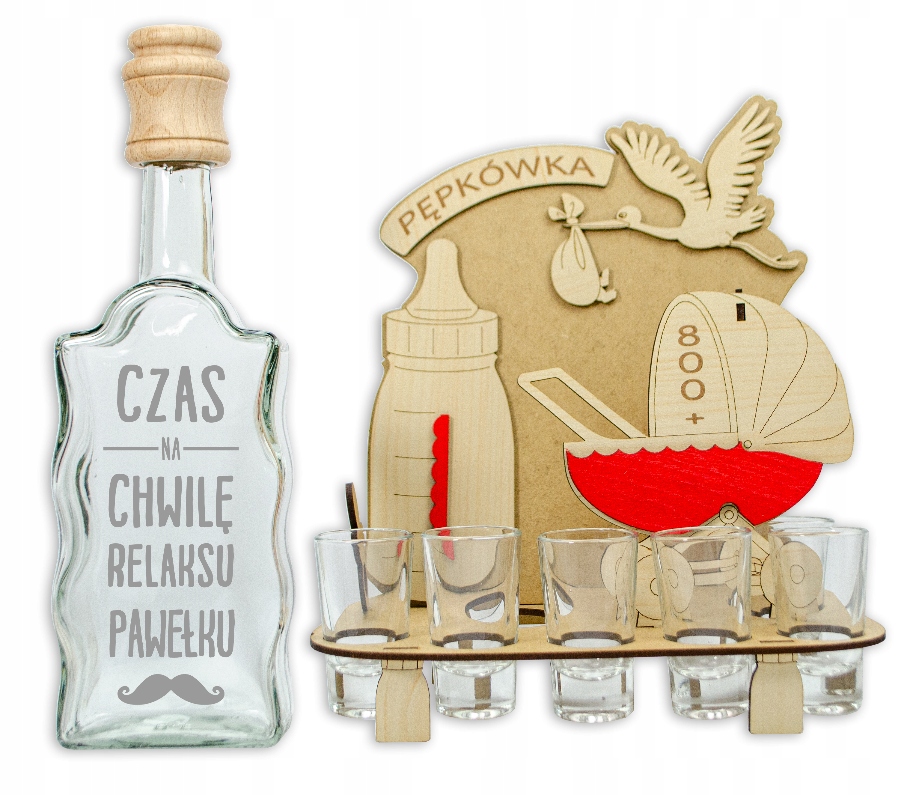 Pępkówka Narodziny Dziecka Karafka Z Grawerem