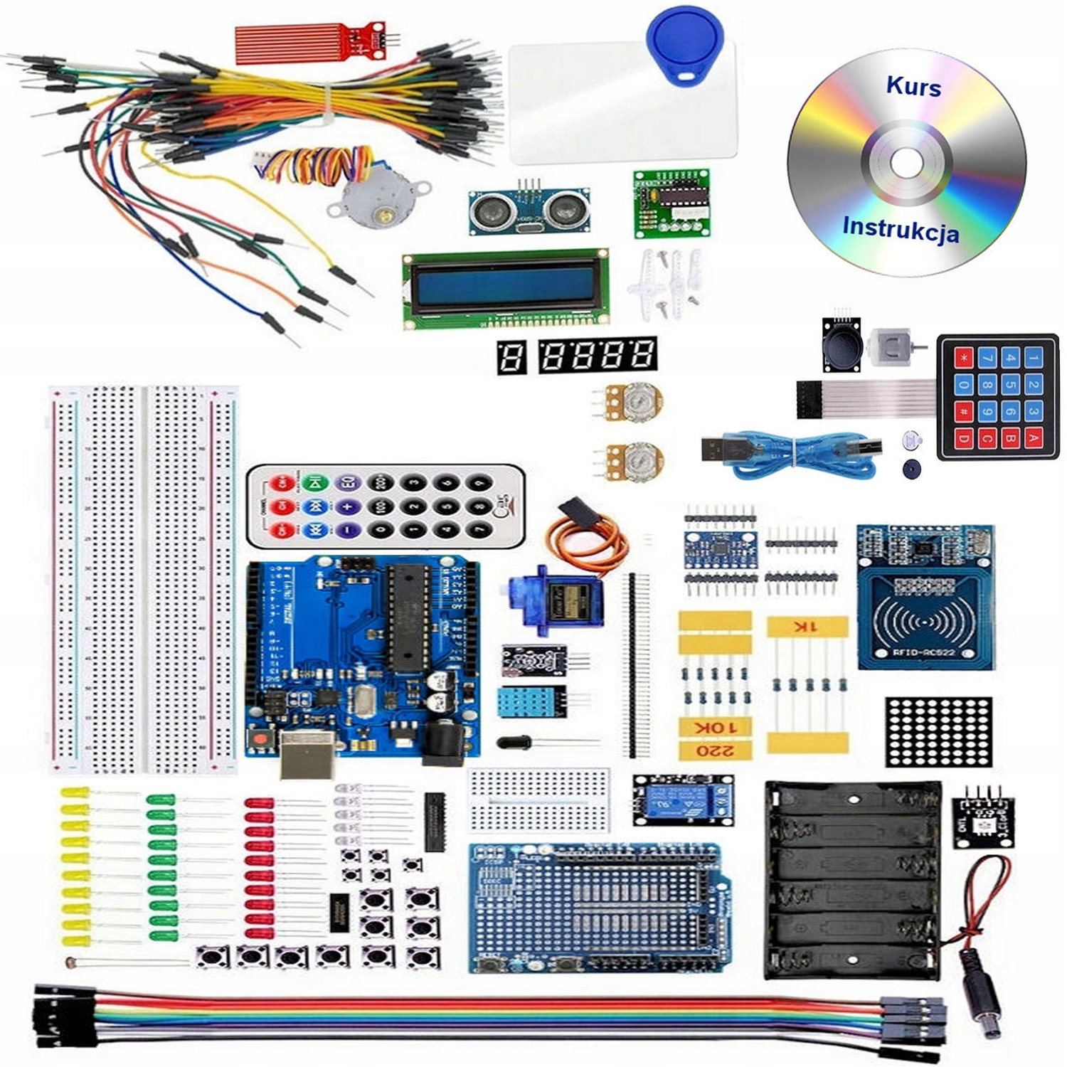 Zestaw Startowy do nauki programowania Arduino dla początkujących XXL