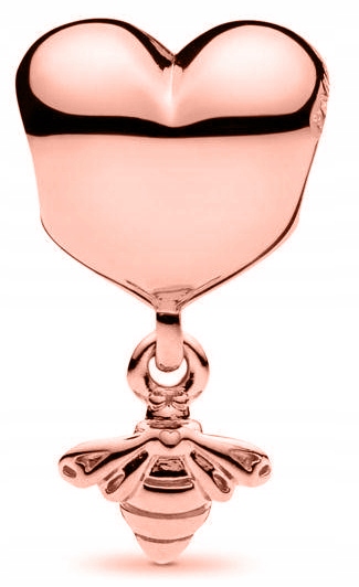 Charms Pozlacený Včela Srdce Hmyz Včelka Happy Bee Osa Stříbro 925