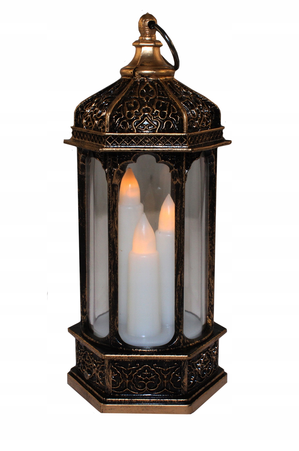 

Lampion Latarenka Led Baterie 14cm Czarno Złoty