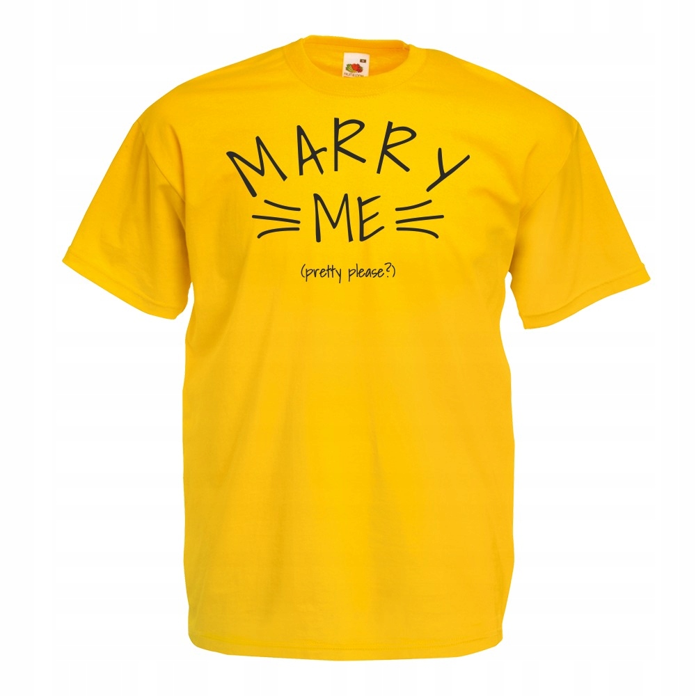 

Koszulka zabawna marry me XXL żółta