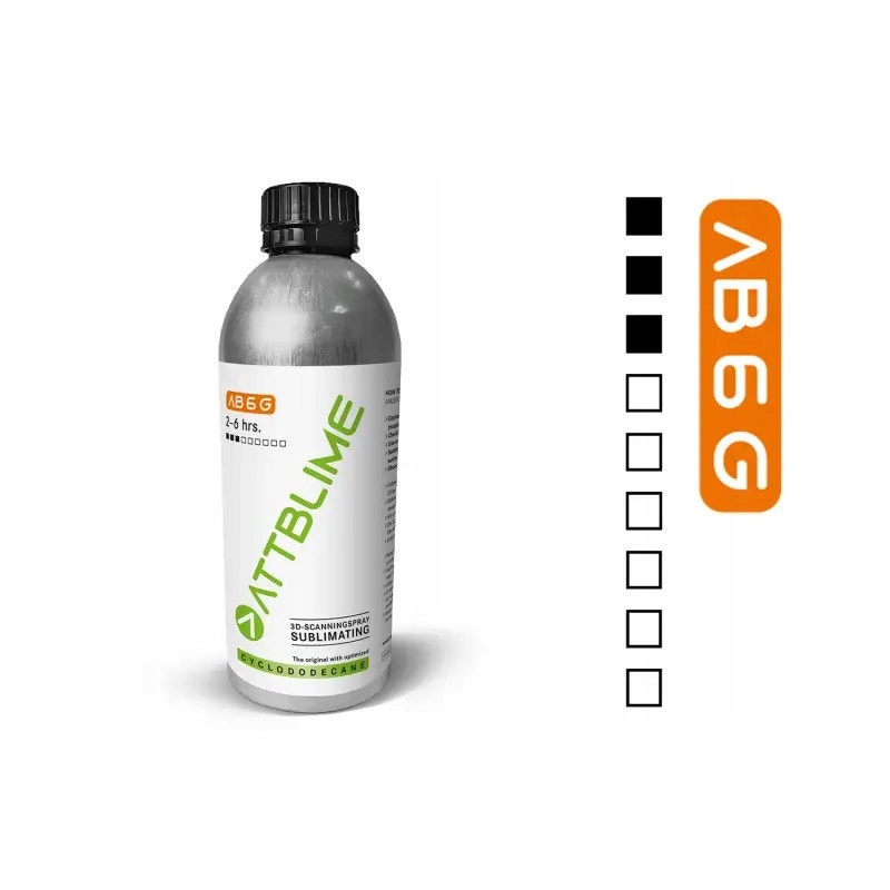 Attblime Zmizelý sprej pro 3D skenování AB6-G 1L vícenásobná nádoba