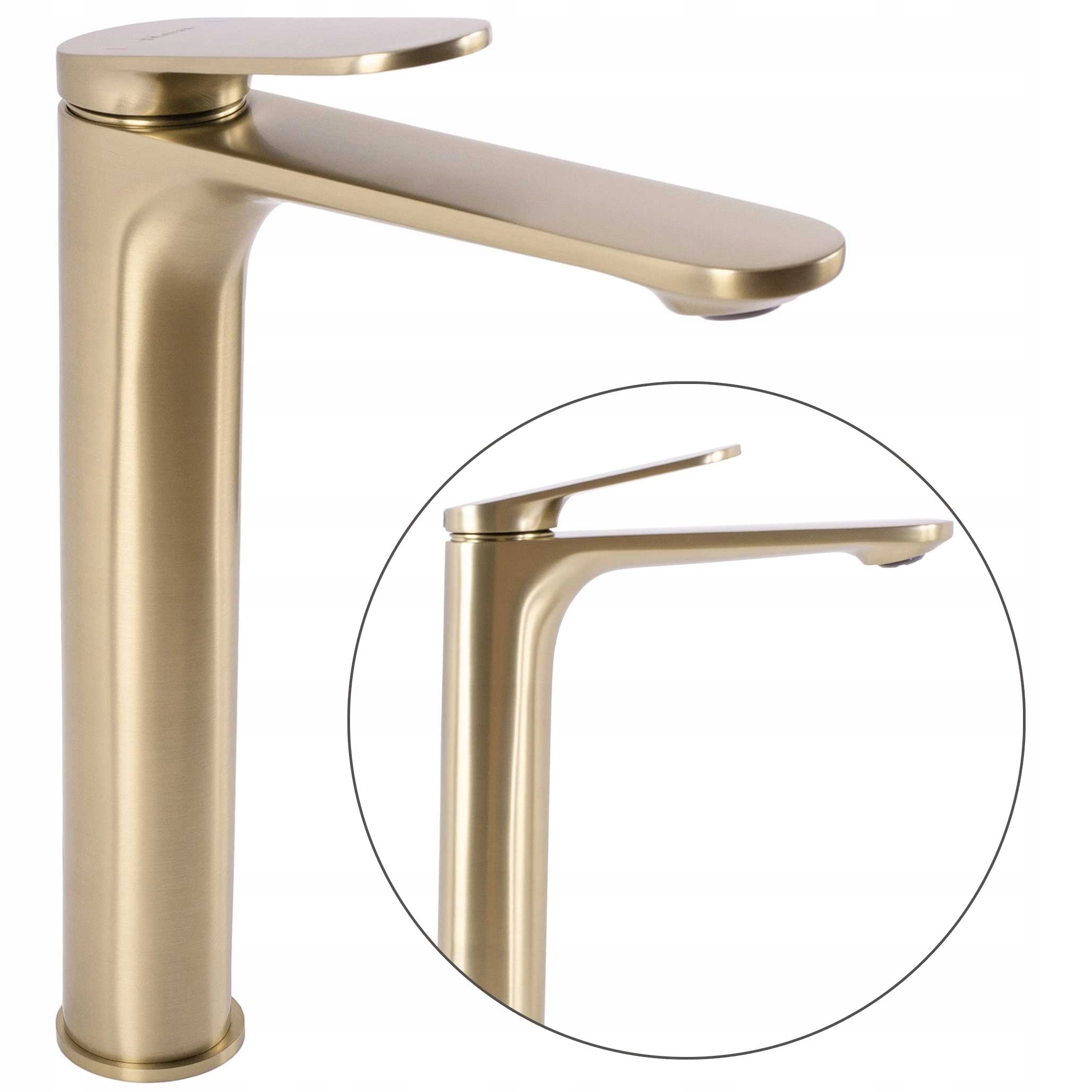 Umývadlová batéria Zlatá stojaca Rea Marco Zlatá kartáčovaná na skrinku