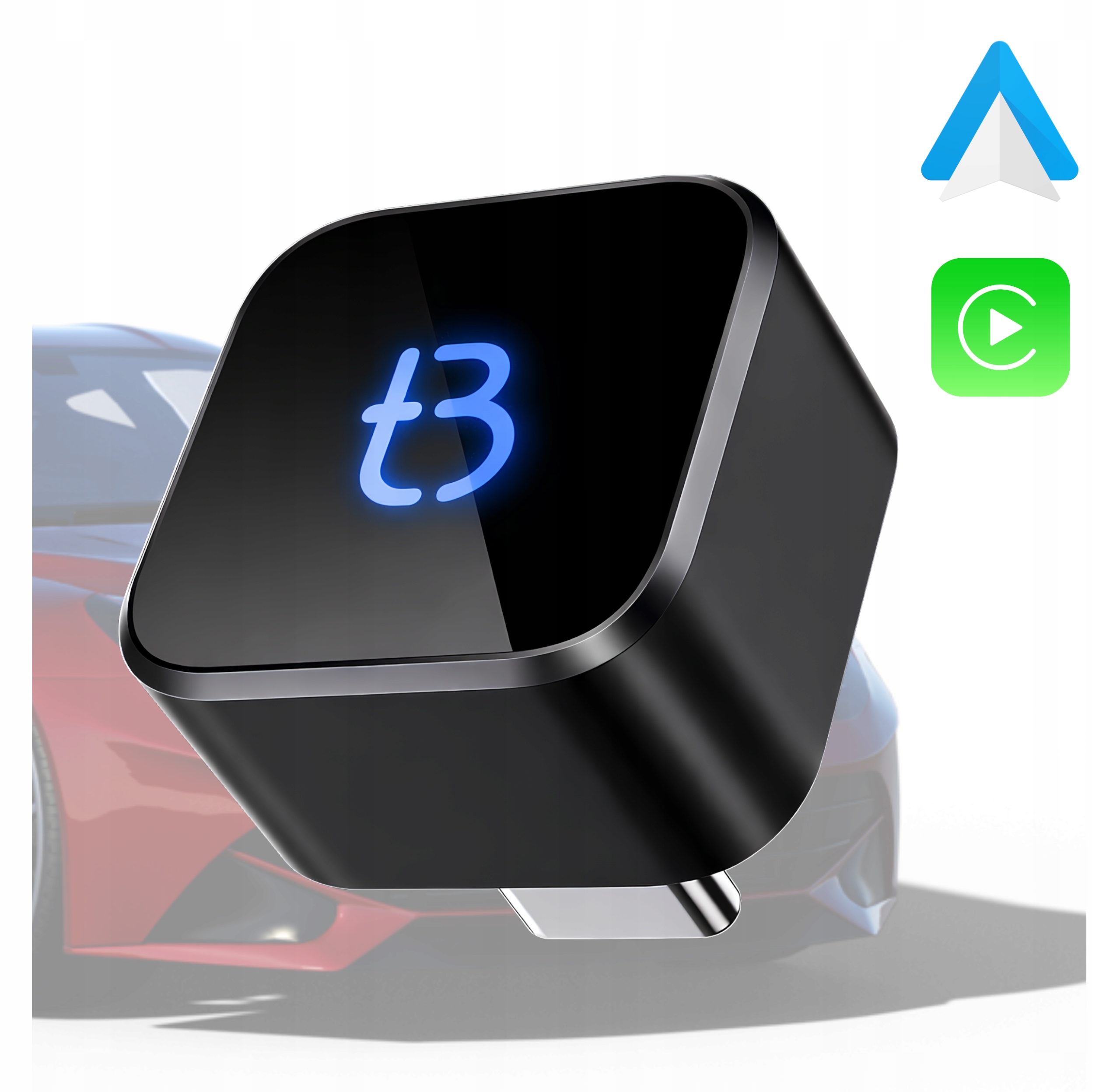 Adaptér do auta Tb Cube Pro Bt 5.4 WiFi 6 pro Apple Android Černý