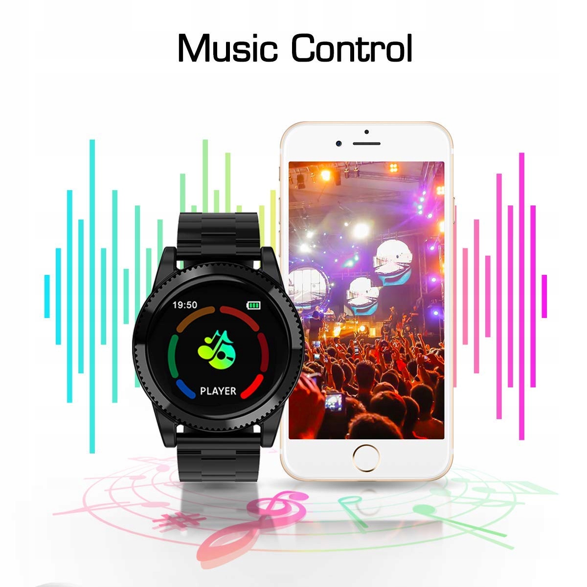 GOKOO M11 SMARTWATCH водонепроникний монітор серцевого ритму + ремінець сумісні системи Android, iOS