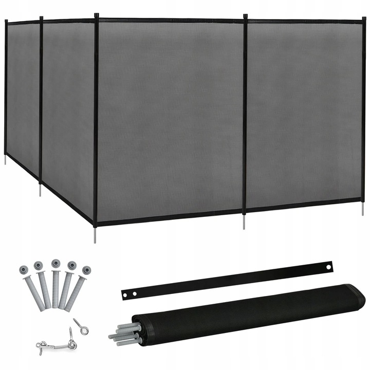 Siatka odgradzająca zabezpieczenie basenu Czarna