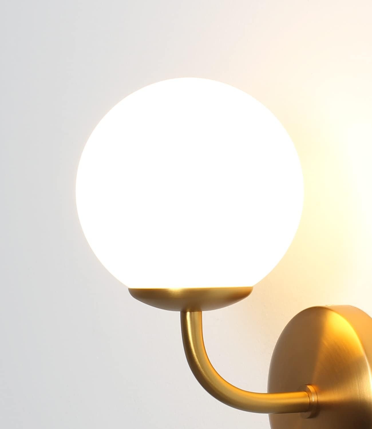 Dawalight nástěnná lampa G9 5W Led zlatá, opálové sklo, vintage