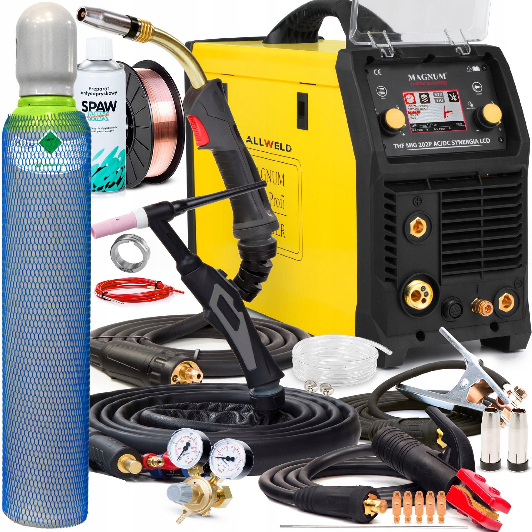 Invertorová Svářečka Invertorová Magnum Thf Mig 202P Mma Tig Ac DC 200A 230V