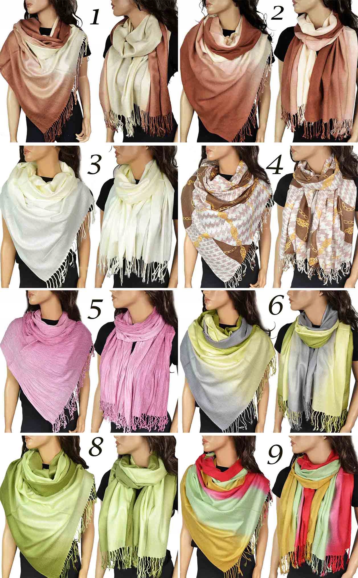 Elegancki SZALIK Pashmina Szal PASZMINA 120 KOLOR Marka inna