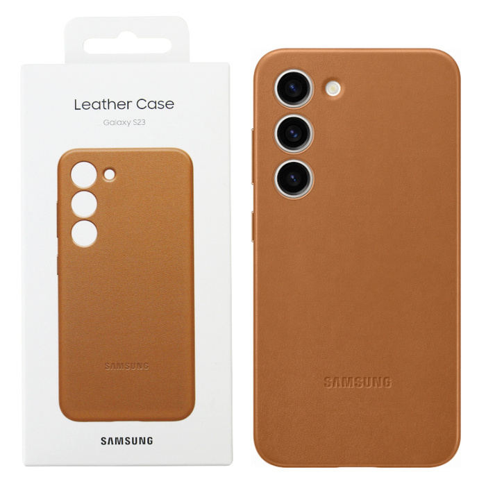 Originální Pouzdro Pro Samsung Galaxy S23 S911 Kožené Leather Case, Hnědé
