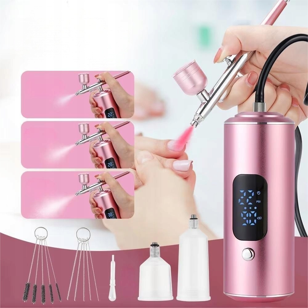 Mini bezdrátový airbrush s kompresorem pro tetování se neucpává