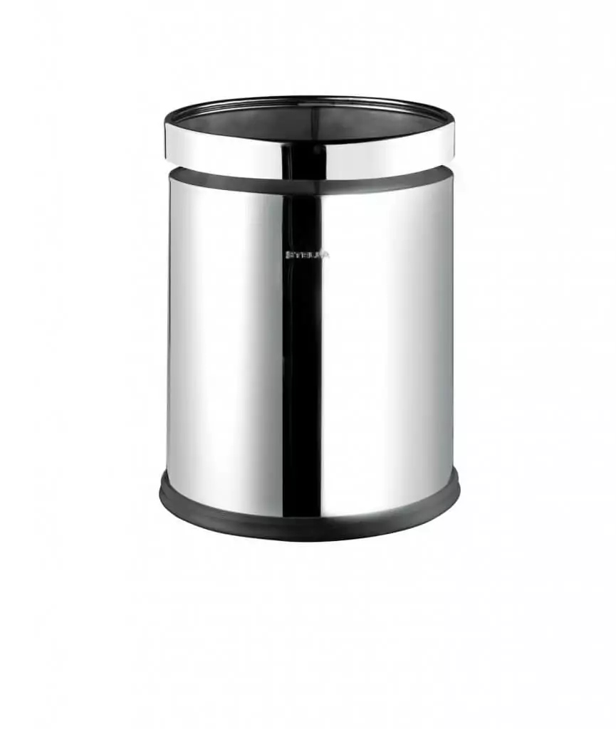 Otevřený koš Stella 10 L leštěná ocel , leštěný ocel okraj