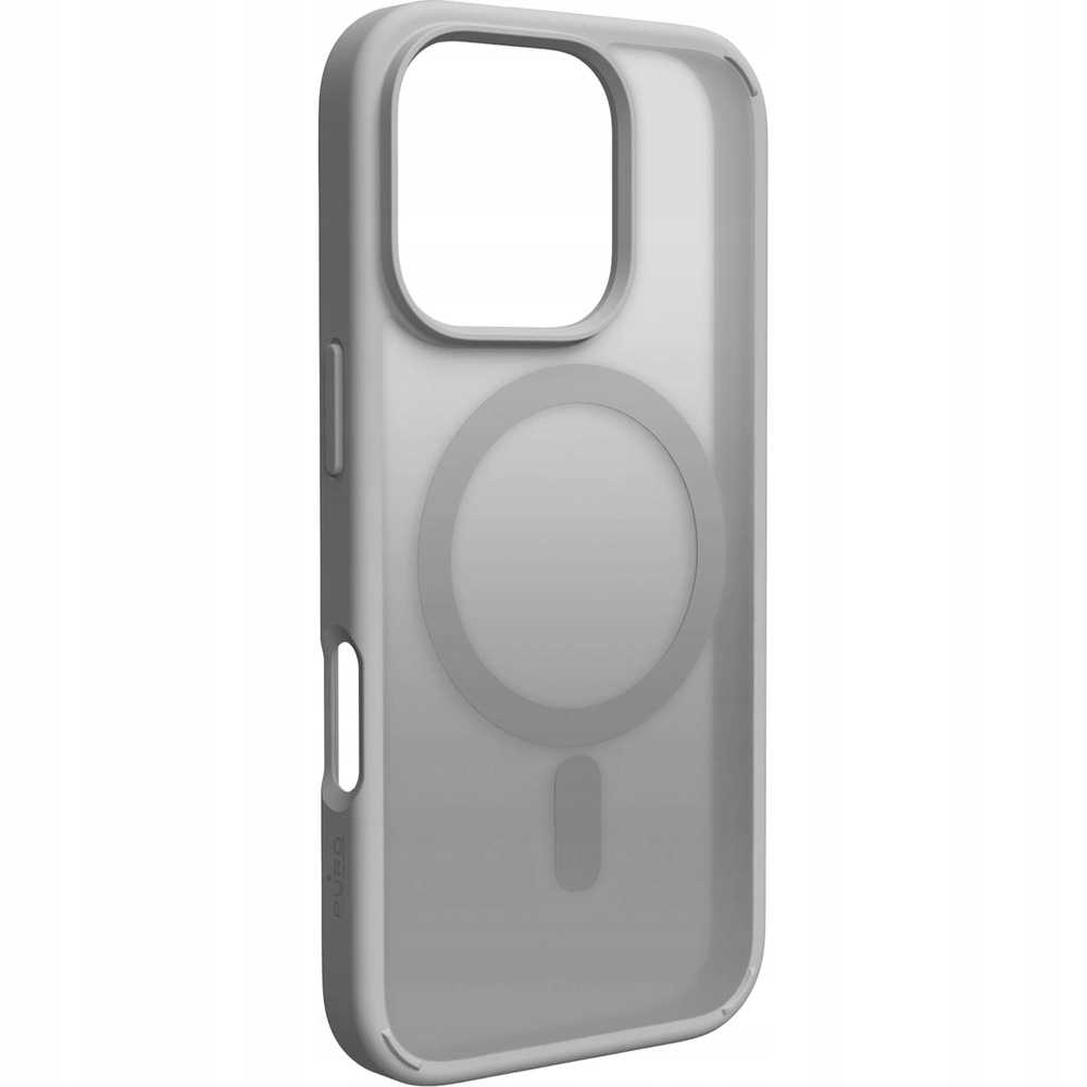 Etui silikonowe Puro Gradient MagSafe do iPhone 16 Pro Max srebrne Puro