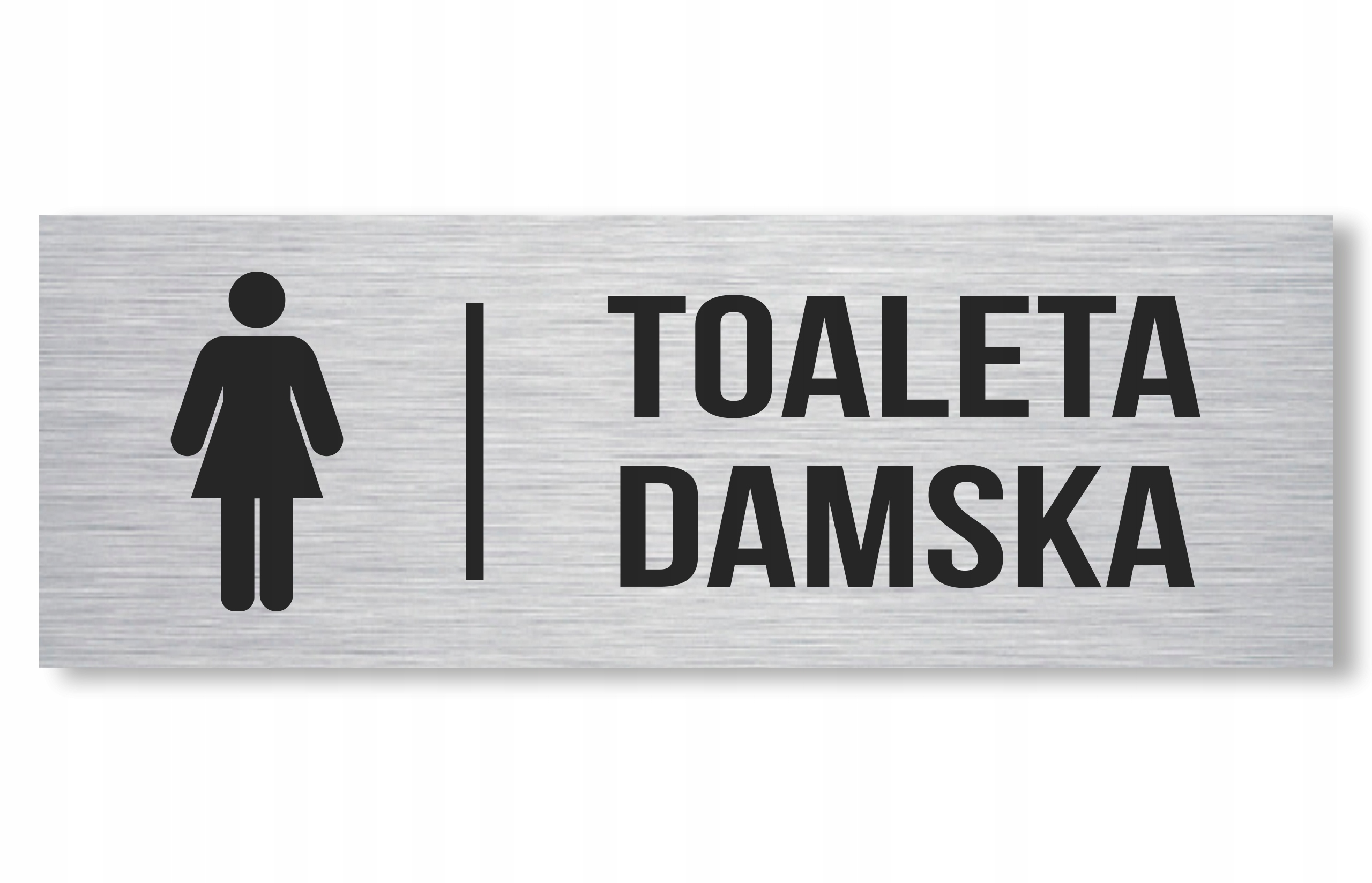 TABLICZKA TOALETA DAMSKA WC ALUMINIOWA UV 20X7CM