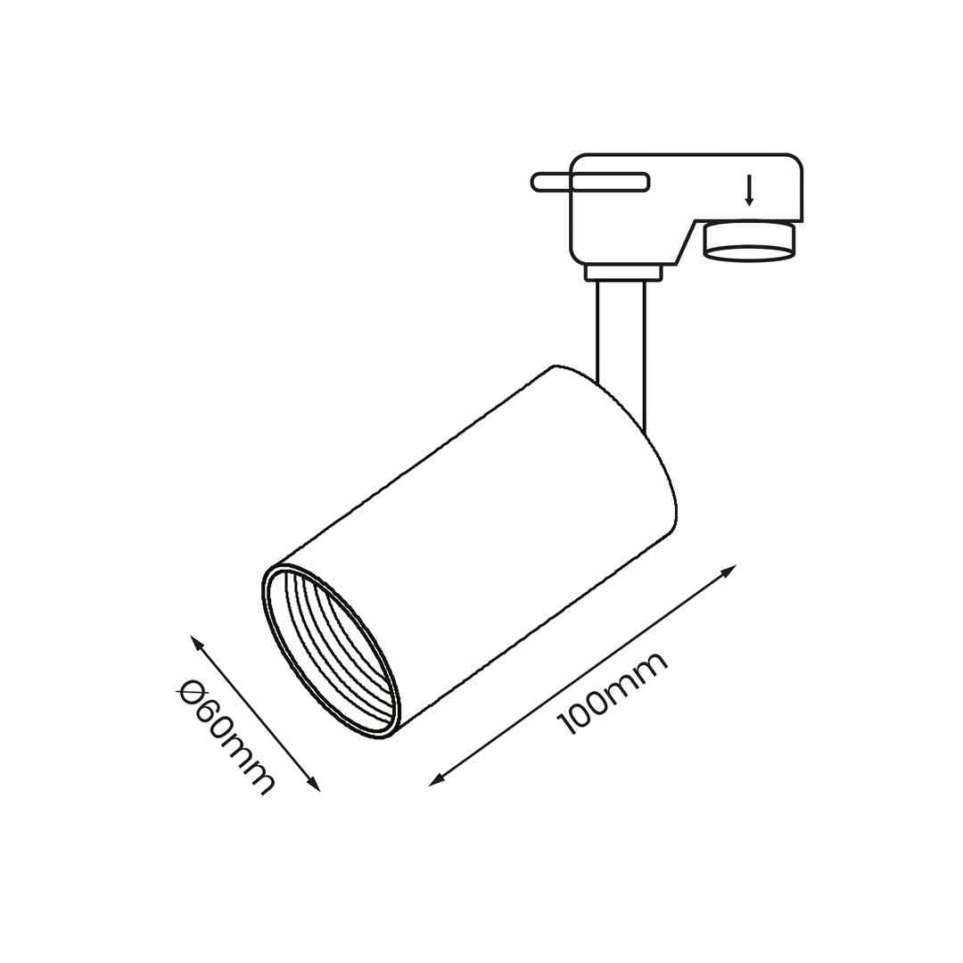 Track Spot Pipe Czarny 1xGU10 Marka Eko-Light