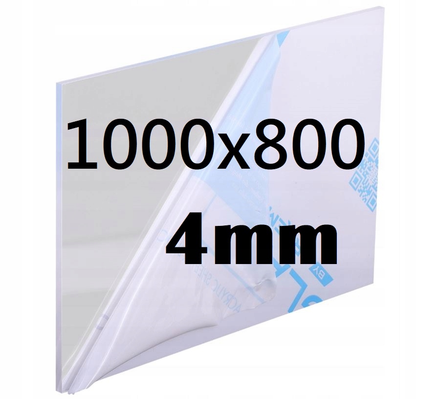 Plexi Plexi Plexi Plexa na míru 100 cm x 80 cm x 4 mm Akrylová Deska