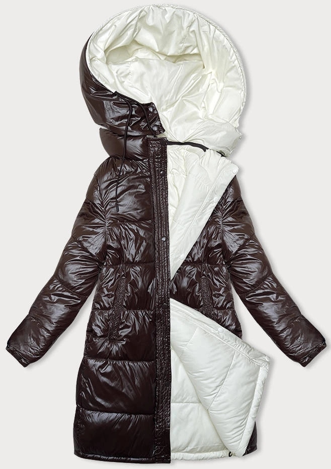 Zimní Bunda V768G Hnědá/ecru 3XL
