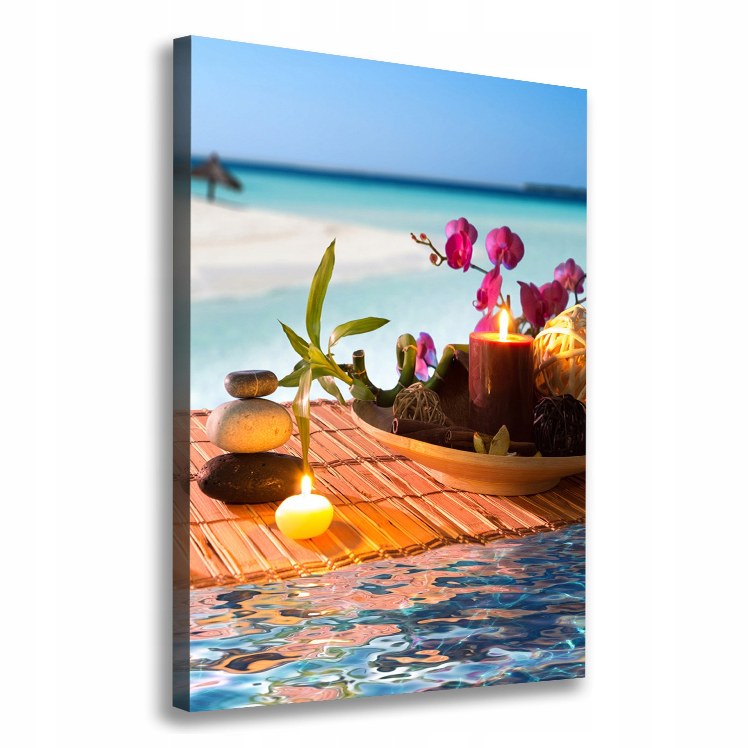 

Foto obraz na płótnie Orchidea i bambus 70x100 cm