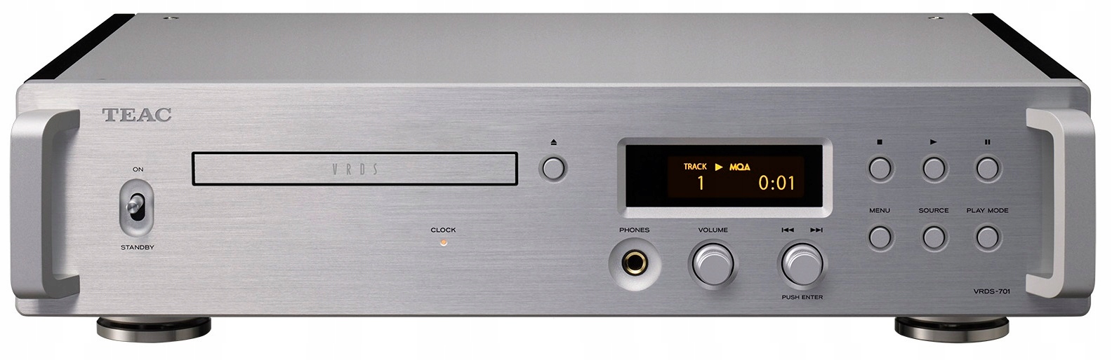 Teac VRDS-701 Stříbrný/stříbrný Přehrávač CD Usb-c Vynikající Dárek, Roku