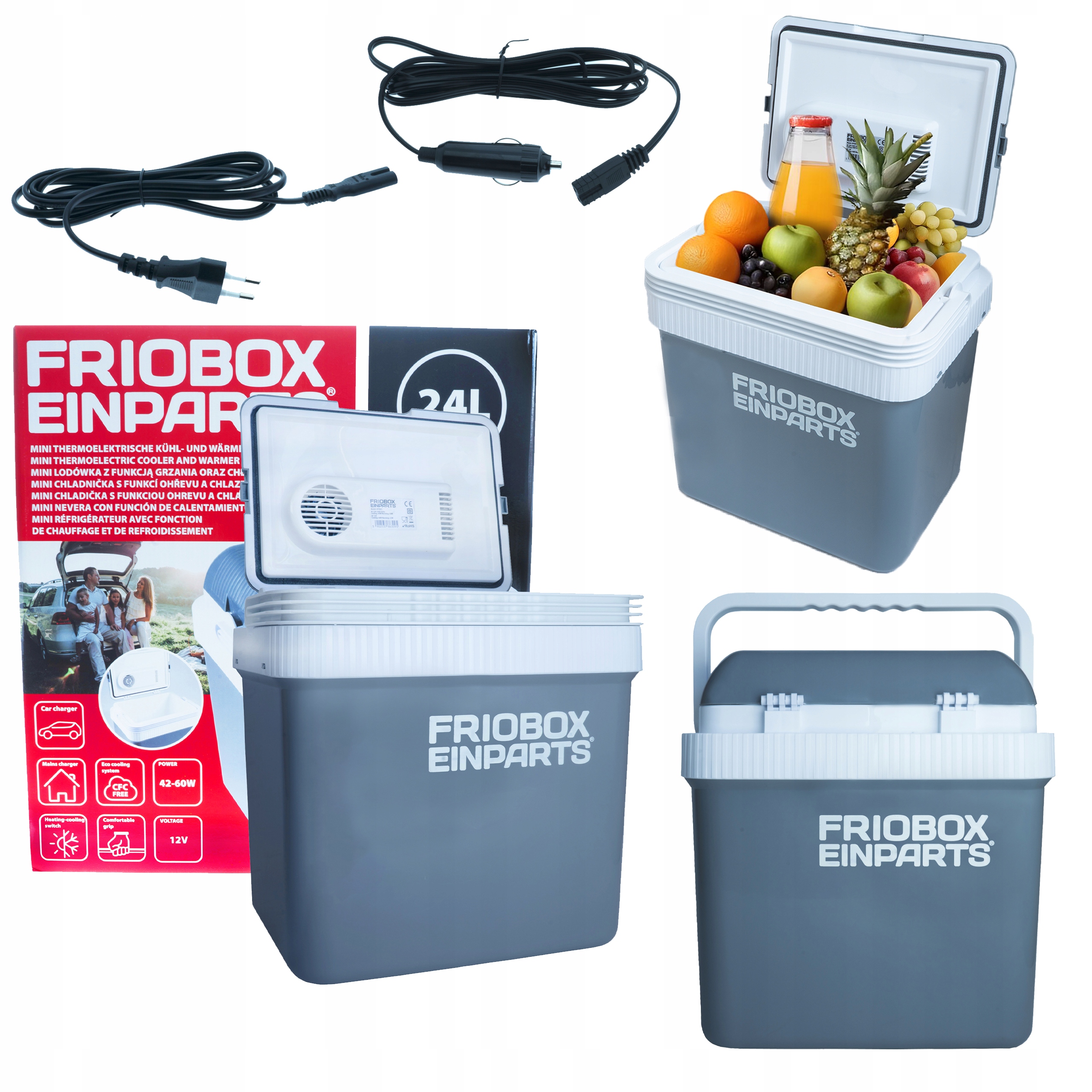 Turistická Automobilová Chladnička Elektrická 12V 230V Topení/chlazení 24L
