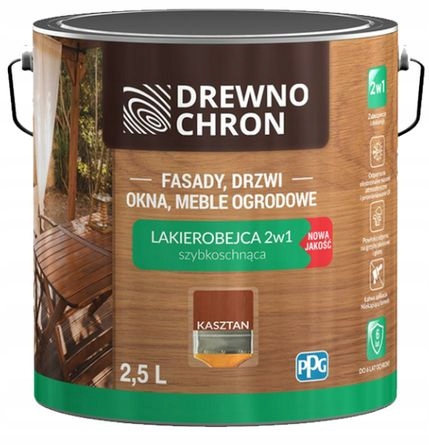 Drewnochron lakierobejca 2w1 kasztan 2,5l