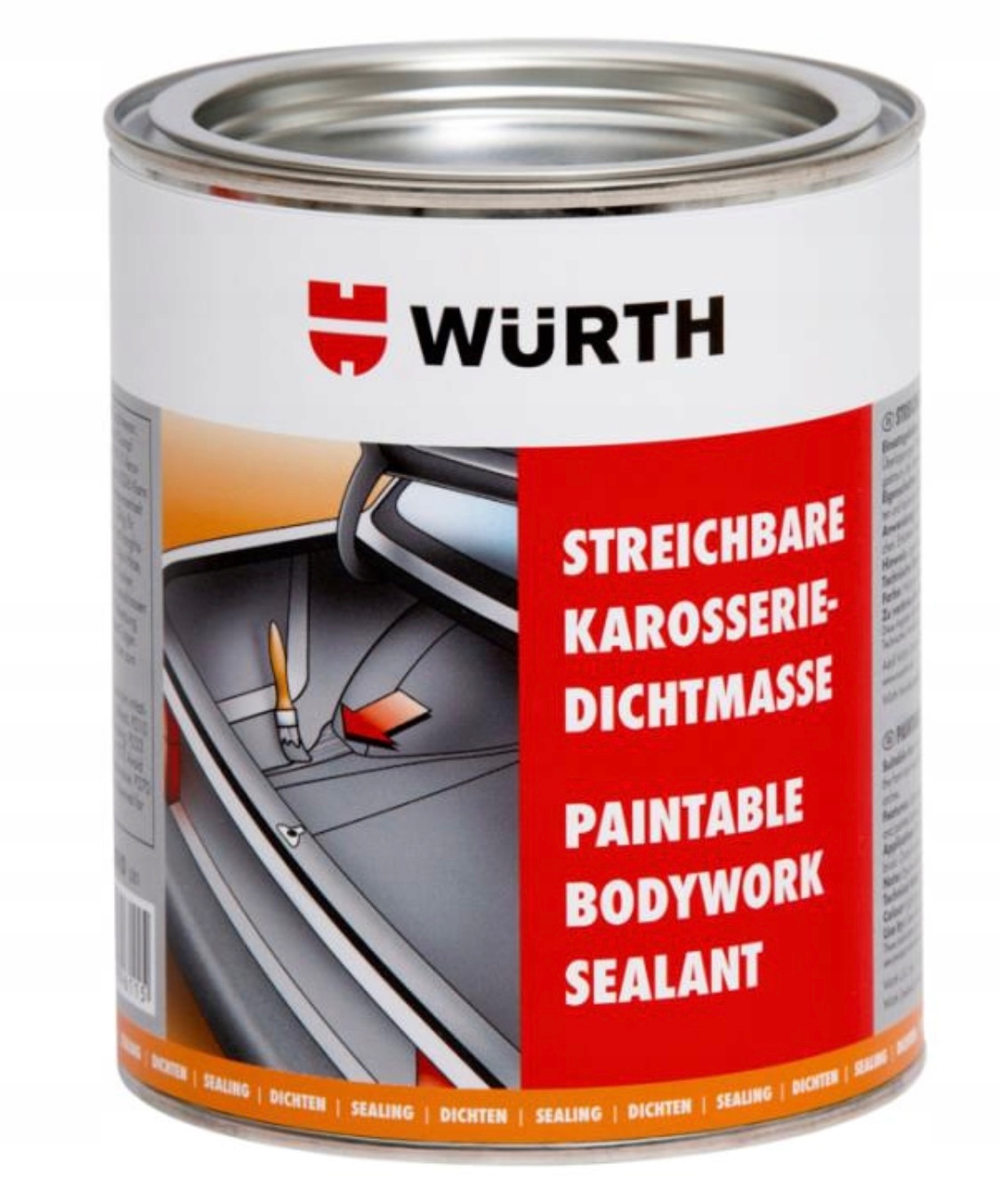 Masa uszczelniająca do karoserii nanoszona pędzlem Wurth 1200g