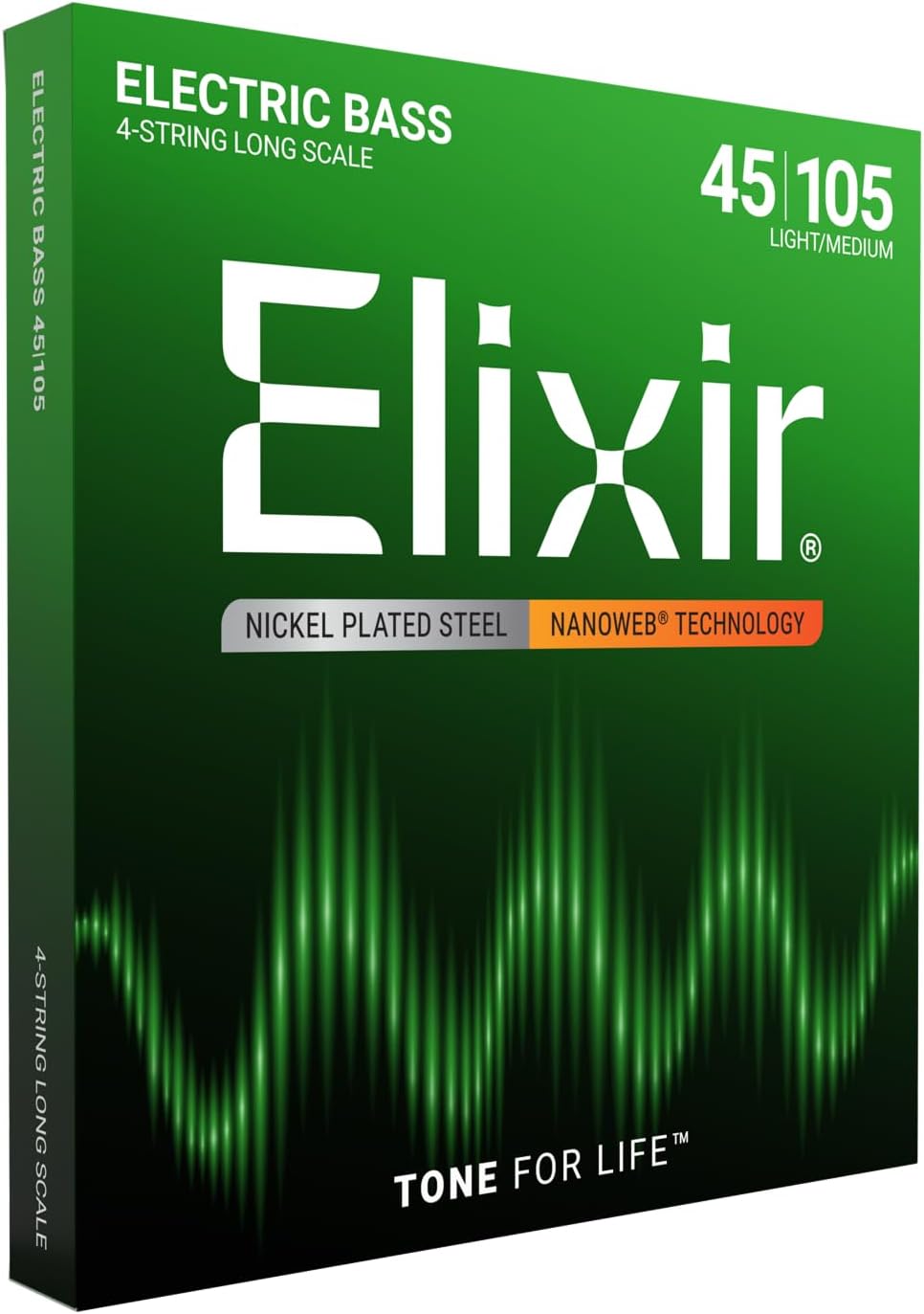 Elixir 14077 NanoWeb 45-105 struny basowe 4 struny