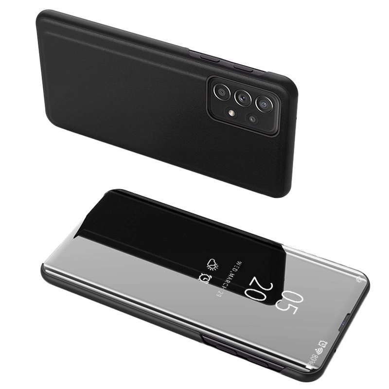Clear View Case futerał etui z klapką do Samsung Galaxy A73 czarny