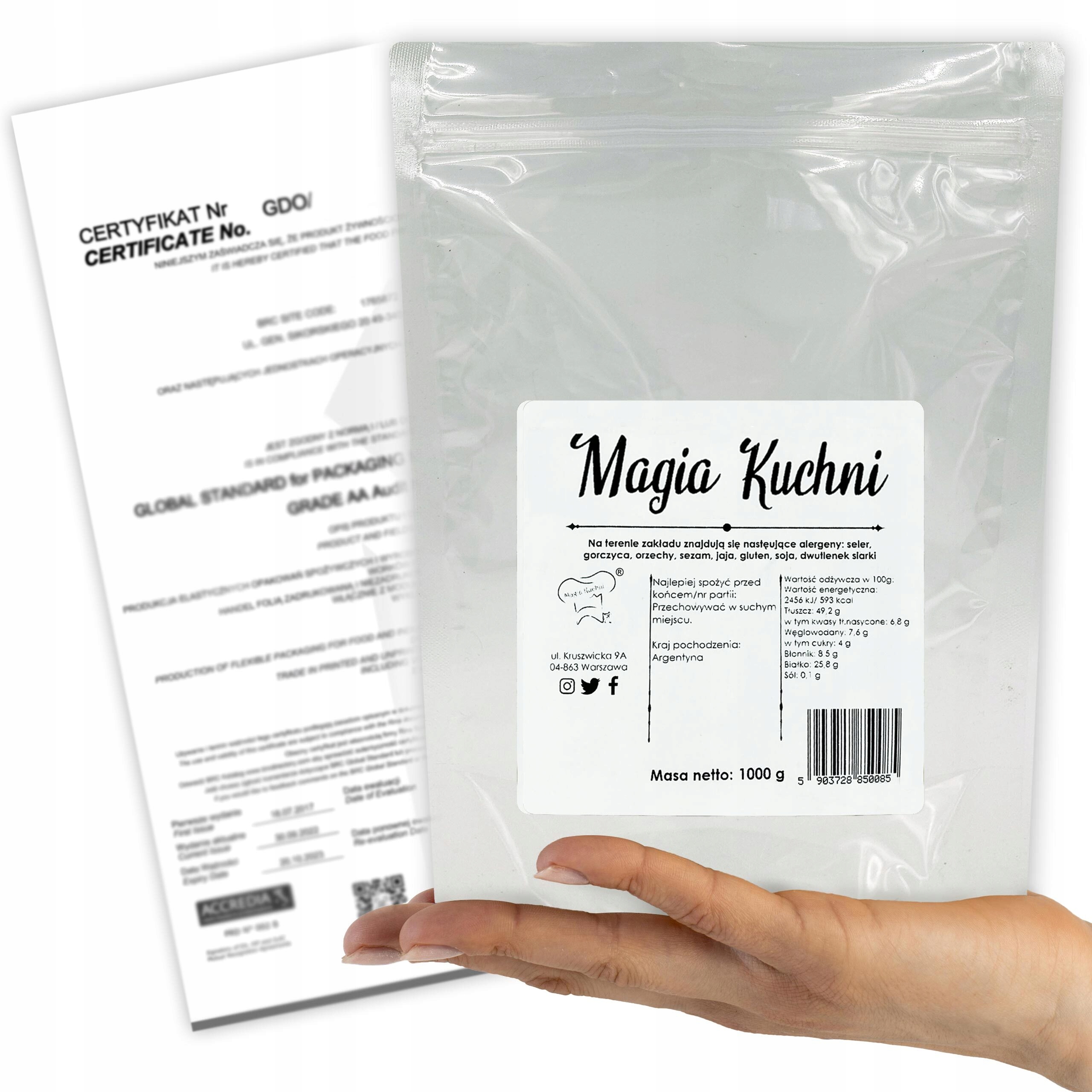 Budyń WANILIOWY 1kg W PROSZKU Cechy dodatkowe brak