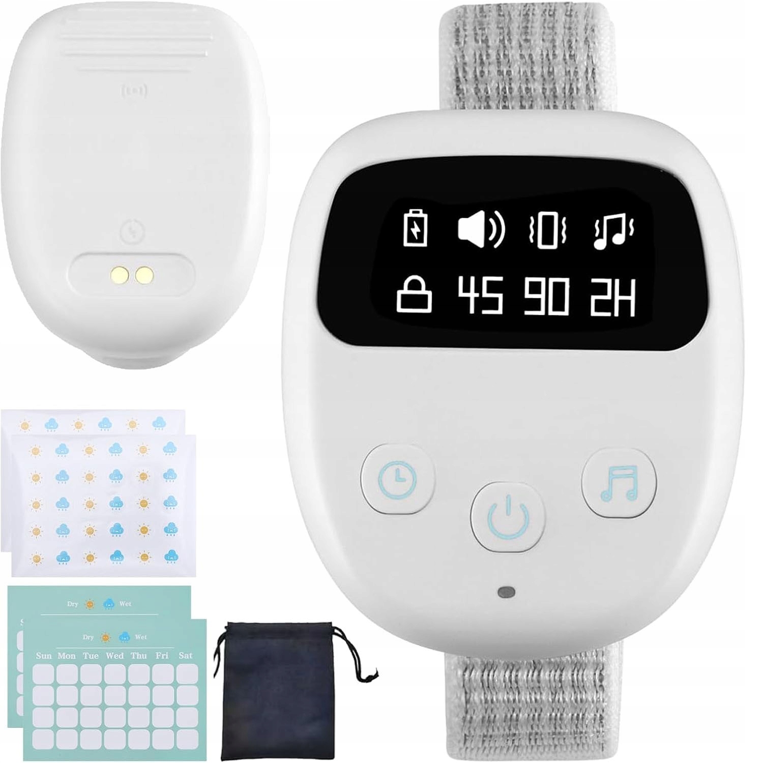 Alarm pro probuzení Noční namáčení s bezdrátovým senzorem Vodotěsný časovač