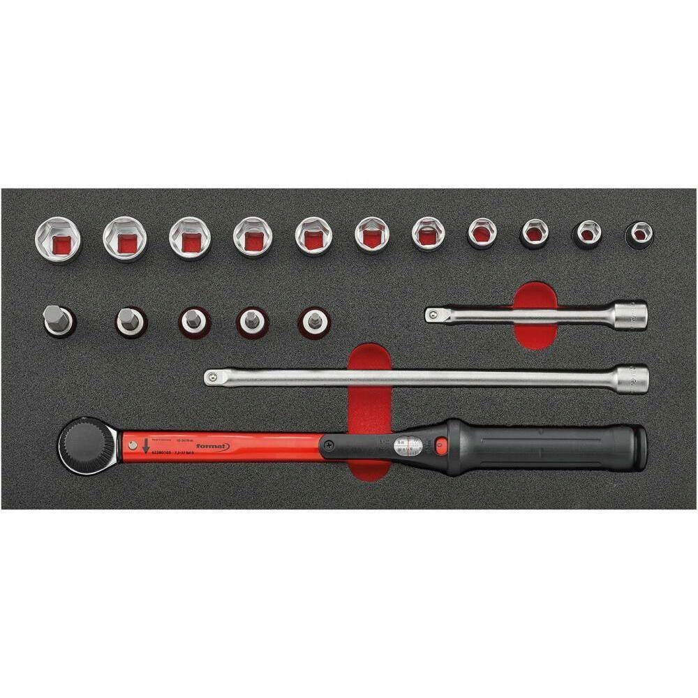 Nástrojový modul s dynamometovým kľúčom 3/8", 19-dielny, modul 1/3 Format