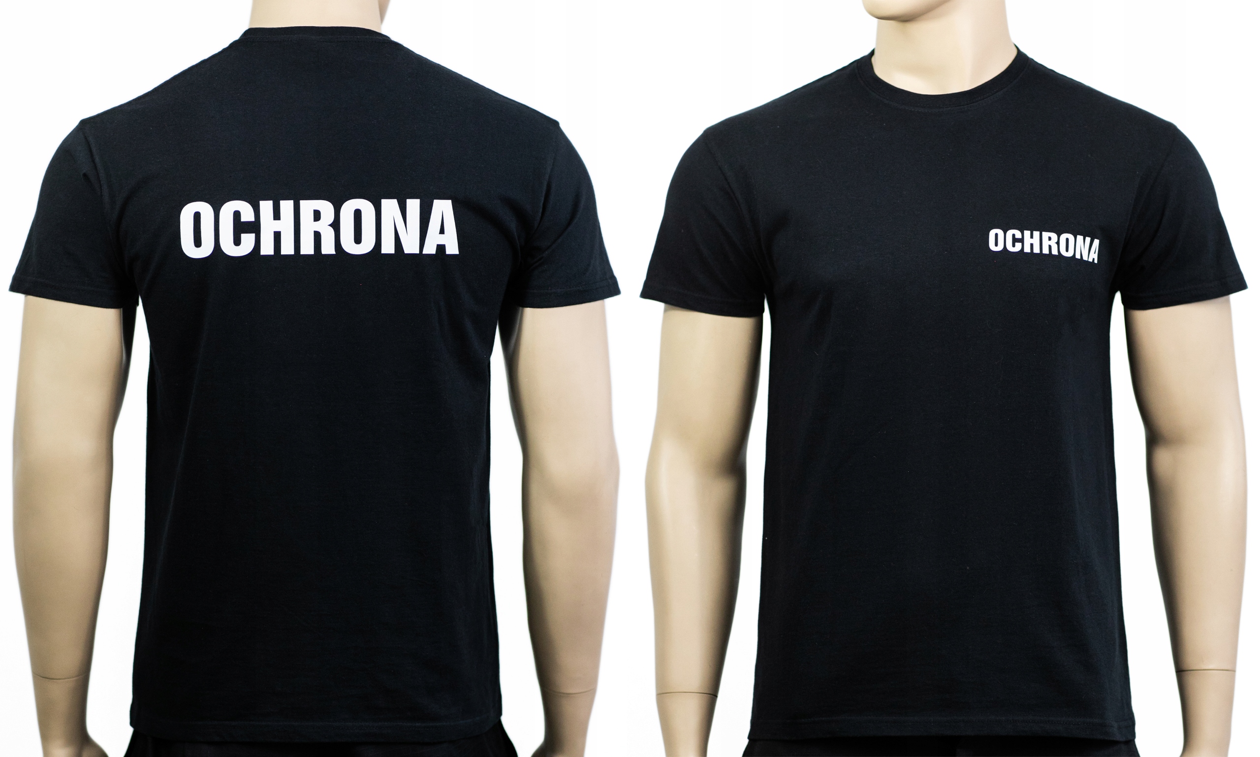 

Koszulka t-shirt Ochrona nadruk czarna bawełna L